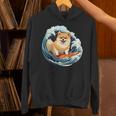 ポメラニアン 面白いtシャツ 犬 イヌ サーフィン 夏 かわいい メンズ 子供 おもしろ 服 グッズ ネタ パーカー