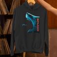 メガロドン モチーフ 原始のサメ サメ 鮫 略奪的な魚 背びれ メガロドン Hoodie