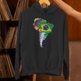 南米大陸地図 旗付き Hoodie
