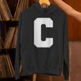 大文字 C アルファベット モノグラム イニシャル パーカー