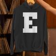 大文字 E アルファベット モノグラム イニシャル パーカー