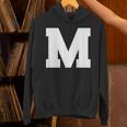 大文字 M アルファベットモノグラム イニシャル Hoodie