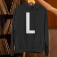 文字l アルファベットモノグラム イニシャル パーカー