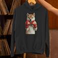 柴犬ボクシング 長袖tシャツ パーカー