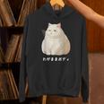 私の体の猫 白猫 太った猫 ぽっちゃり猫愛好家 かわいい 面白い パーカー