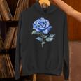 美しいブルーローズフローラルブルーフラワー Hoodie