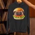 面白いtシャツ パグ 犬 ハンバーガー メンズ 犬好き グッズ かわいい おもしろ 面白い 服 ネタ パーカー