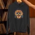 音楽チャウチャウdjヘッドフォン付き 音楽犬愛好家 Hoodie