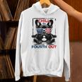 Chill The Fourth Out 4th Of July Cute French Bulldog Unisex Hoodie