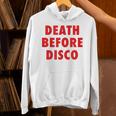 Death Before Disco Inspired メンズ レディース 80年代レトロ パーカー