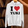 I Heart Yukiファーストネーム I Love パーソナライズ パーカー