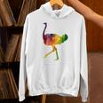 Ostrich African ダチョウ Animal Watercolor Graphic パーカー