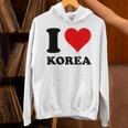 Red Heart I Love Korea パーカー