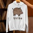 うりぼう Uribo うり坊 瓜坊 うりぼう ウリボウ ローマ字 可愛い かわいい 猪 いのしし イノシシ 亥 豚 動物 パーカー