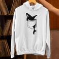 カジュアルなシャチ 面白いオルカをポケットに Hoodie