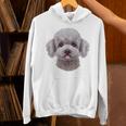 ホワイト トイプードル 犬 いぬ 顔 パーカー