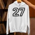 数字 27 ヴィンテージ ブラックホワイト パーカー