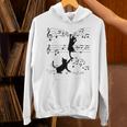 楽譜で遊ぶ面白い猫 Hoodie