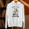 猫 ネコ 白猫 イラスト 原付 スクーター バイク 猫好き バイク好き かわいい おもしろ レトロ Neko Life 長袖tシャツ パーカー