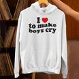 私は男の子を泣かせるのが大好き、男の子を泣かせるのは心 パーカー