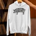 豚肉の部位 面白いtシャツ 豚 ブタ Bbq メンズ おもしろ 面白い 服 オリジナル グッズ ネタ バーベキュー ネタ Hoodie