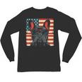 French Bulldog Dog Motif USA Patriot 4th Of July Unisex Long Sleeve T-Shirt