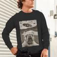 French Bulldog And UFO UFO And French Bulldog Selfie Unisex Long Sleeve T-Shirt
