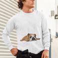 English Bulldog Apparel Bulldog Mom Life Is Ruff Unisex Long Sleeve T-Shirt