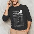 French Bulldog Facts Nutrition Frenchie Lover Unisex Long Sleeve T-Shirt