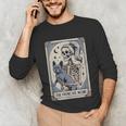 Frenchie Dog Mom Tarot Card French Bulldog Skeleton Mom Unisex Long Sleeve T-Shirt