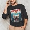Tan Frenchie Jowls Fawn French Bulldog Mom Top Dad Unisex Long Sleeve T-Shirt