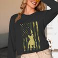 Camo US Flag French Bulldog Frenchie Patriot Dog Lover Unisex Long Sleeve T-Shirt