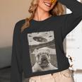 French Bulldog And UFO UFO And French Bulldog Selfie Unisex Long Sleeve T-Shirt