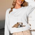 English Bulldog Apparel Bulldog Mom Life Is Ruff Unisex Long Sleeve T-Shirt