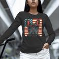 French Bulldog Dog Motif USA Patriot 4th Of July Unisex Long Sleeve T-Shirt