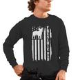 French Bulldog American Flag Frenchie Dog Men's Long Sleeve T-Shirt