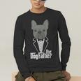 The Dogfather French Bulldog Dad Frenchie Papa T-Shirt Men's Long Sleeve T-Shirt
