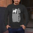 French Bulldog American Flag Frenchie Dog Men's Long Sleeve T-Shirt
