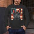 French Bulldog Dog Motif USA Patriot 4th Of July Men's Long Sleeve T-Shirt