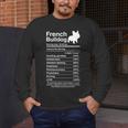 French Bulldog Facts Nutrition Frenchie Lover Men's Long Sleeve T-Shirt
