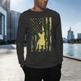 Camo US Flag French Bulldog Frenchie Patriot Dog Lover Men's Long Sleeve T-Shirt