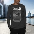 French Bulldog Facts Nutrition Frenchie Lover Men's Long Sleeve T-Shirt