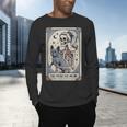 Frenchie Dog Mom Tarot Card French Bulldog Skeleton Mom Men's Long Sleeve T-Shirt