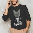 The Dogfather French Bulldog Dad Frenchie Papa T-Shirt Men's Long Sleeve T-Shirt