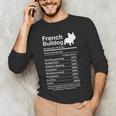 French Bulldog Facts Nutrition Frenchie Lover Men's Long Sleeve T-Shirt