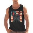 French Bulldog Dog Motif USA Patriot 4th Of July Men Tank Top
