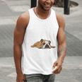 English Bulldog Apparel Bulldog Mom Life Is Ruff Men Tank Top