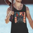 French Bulldog Dog Motif USA Patriot 4th Of July Men Tank Top