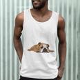 English Bulldog Apparel Bulldog Mom Life Is Ruff Men Tank Top