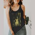 Camo US Flag French Bulldog Frenchie Patriot Dog Lover Flowy Tank